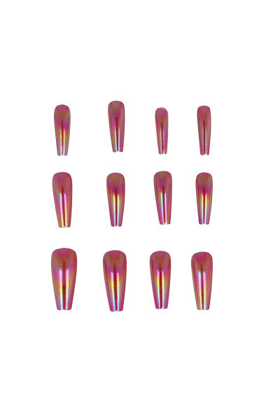 Set 12 uñas adheribles tornasol FIUSHA