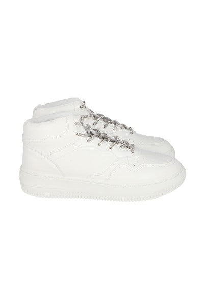 TENIS BOTA AGUJETA BRILLOS BLANCO