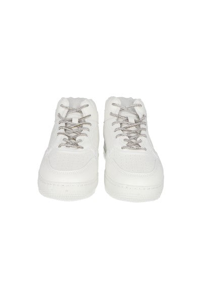 TENIS BOTA AGUJETA BRILLOS BLANCO