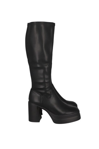 Long Boots Double Platform BLACK