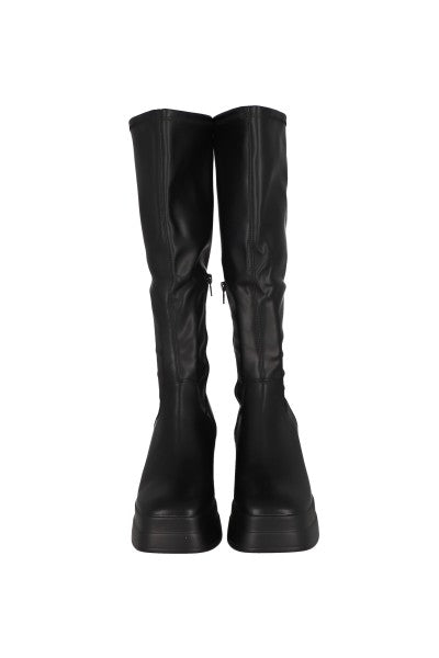 Long Boots Double Platform BLACK