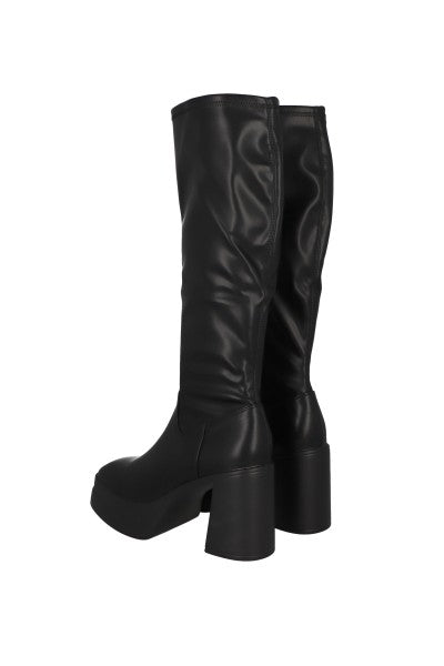 Long Boots Double Platform BLACK