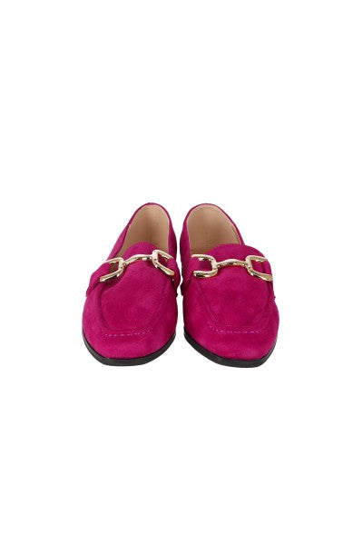 LOAFER PUNTA CUADRADA HEBILLA MAGENTA