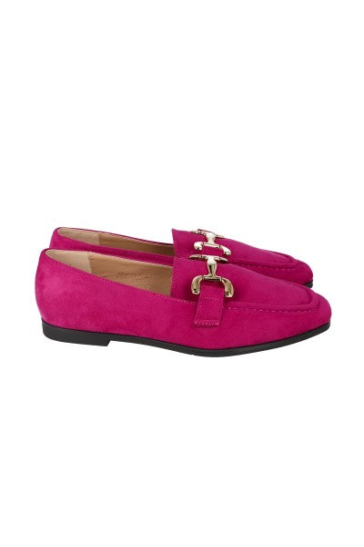 LOAFER PUNTA CUADRADA HEBILLA MAGENTA