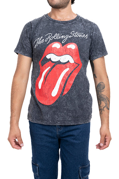 Acid Wash Rolling Stones shirt Black Combo