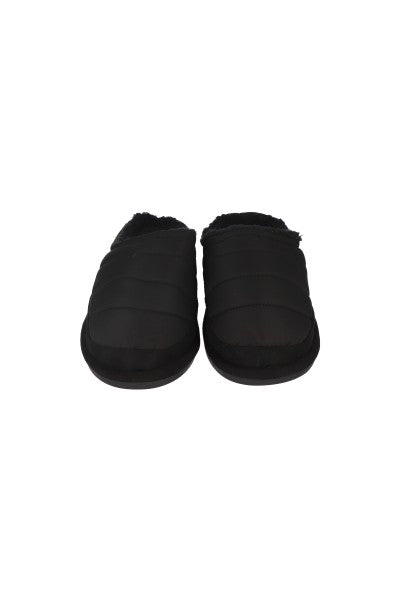 Pantuflas acolchadas sherpa NEGRO