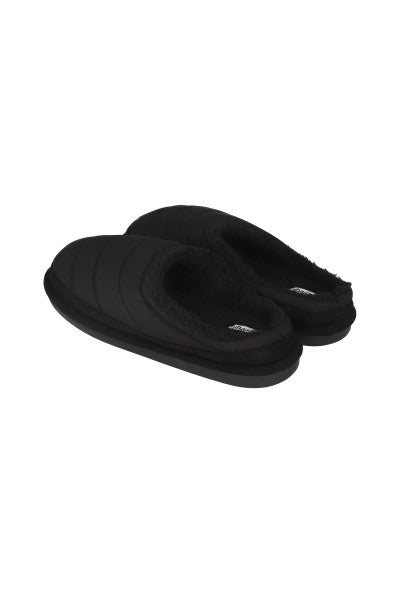 Pantuflas acolchadas sherpa NEGRO