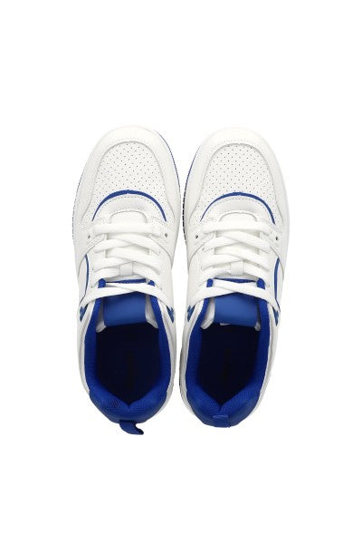 TENIS CASUAL PERFORADO DETALLES AZUL