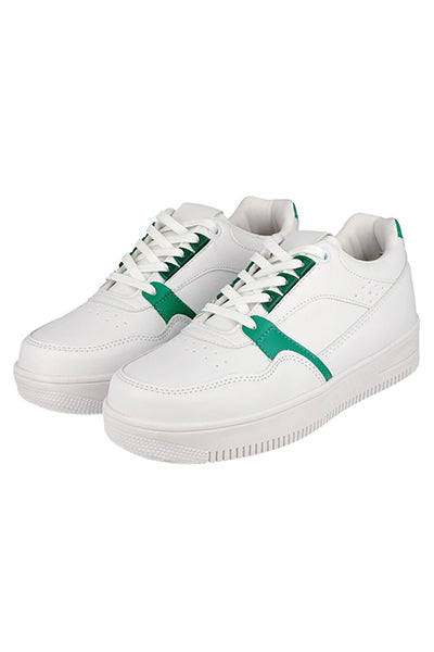 Bicolor perforated casual tennis White Combo