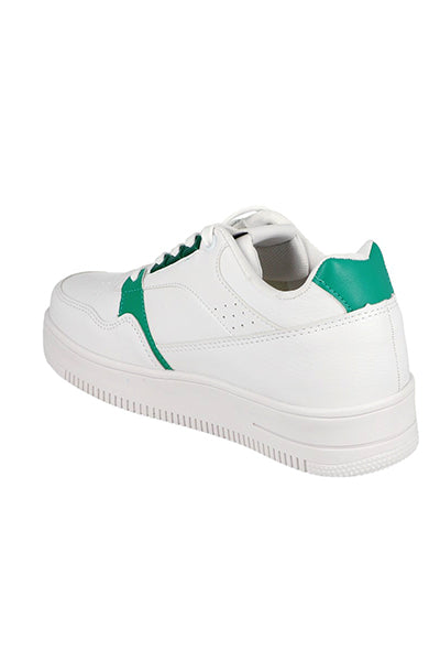 Bicolor perforated casual tennis White Combo