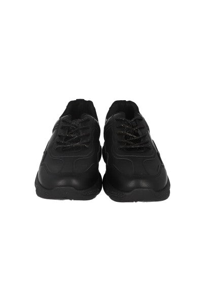 Tenis Runner Lengueta Agujeta Brillos NEGRO