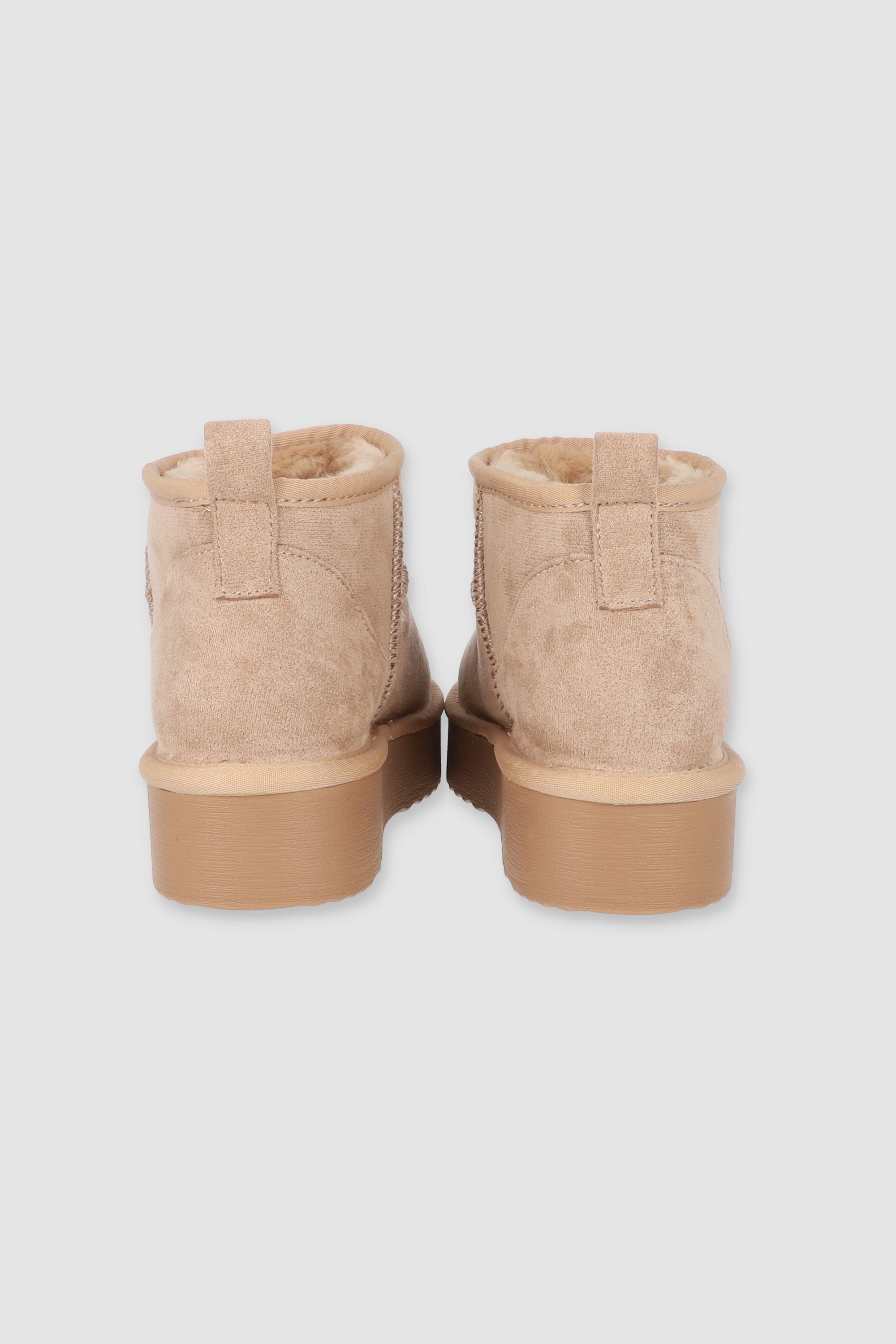 Smooth boots stuffed lining CAMEL