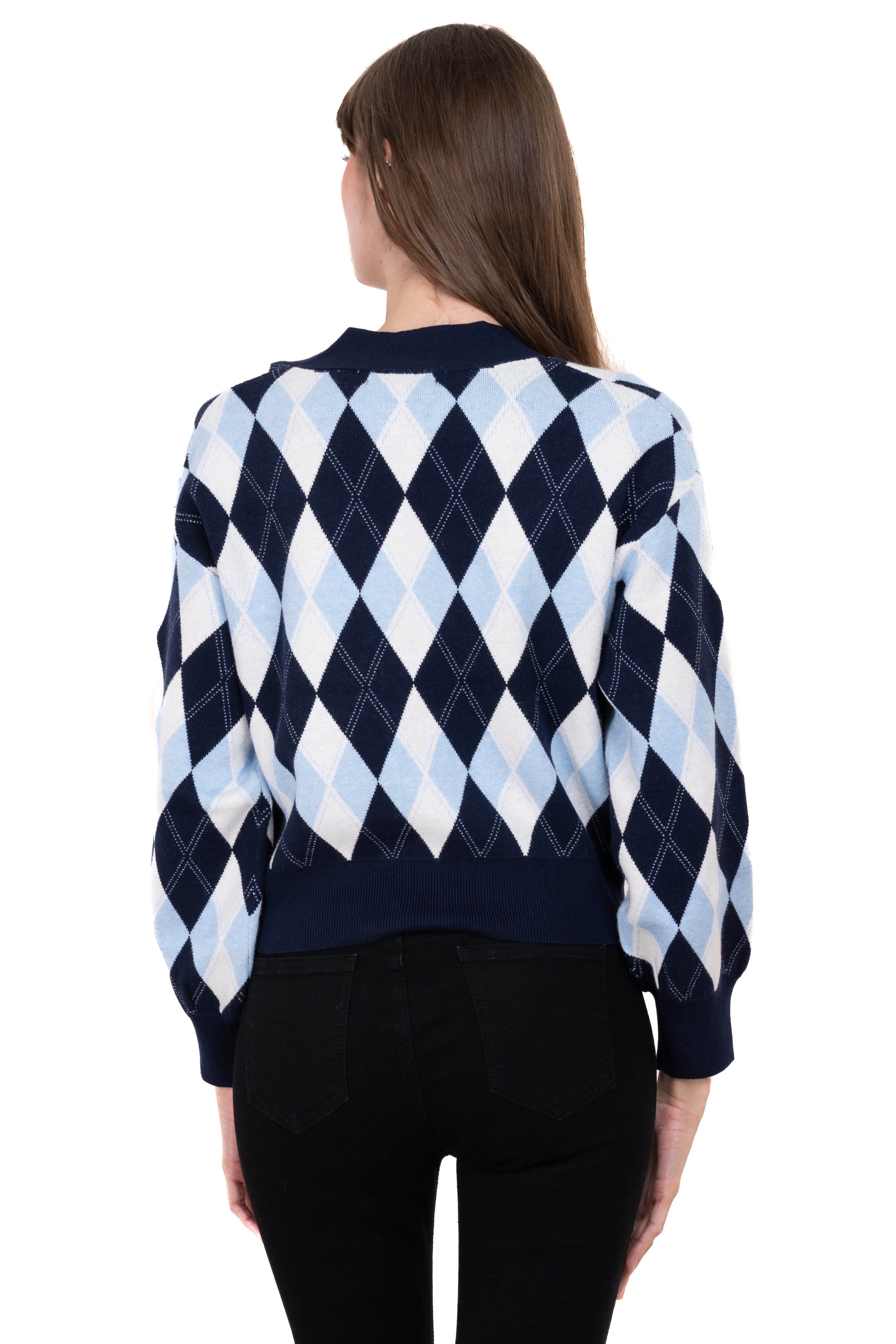 Cardigan rhombus fabric Marino Combo