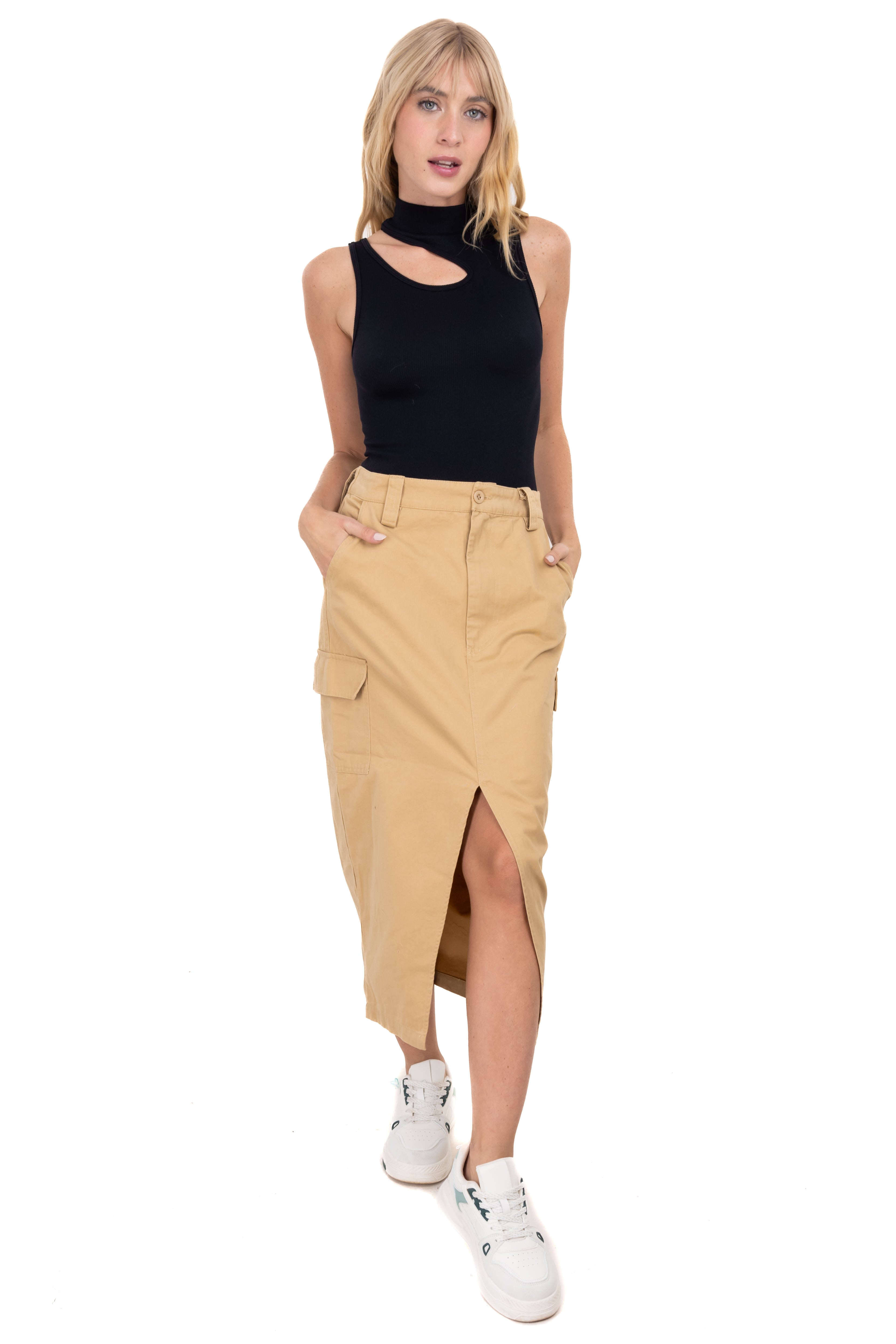 Maxi skirt Bags Cargo Khaki