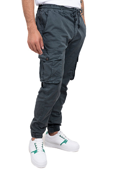 Jogger bolsos cargo gabardina GRIS