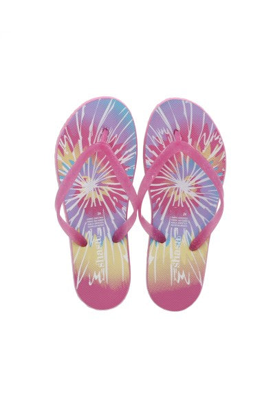 Flip flop tie dye glitter ROSA