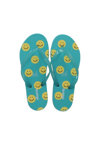 Flip flop happy faces BLUE