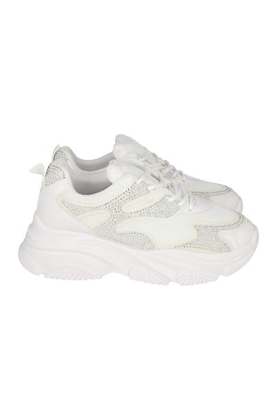 TENIS RUNNER CHUNKY BRILLOS BLANCO