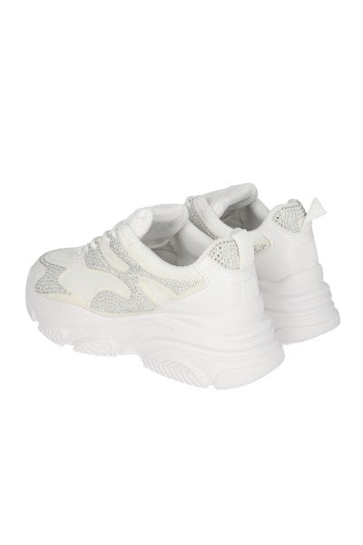 TENIS RUNNER CHUNKY BRILLOS BLANCO