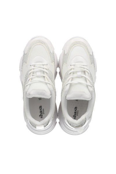 TENIS RUNNER CHUNKY BRILLOS BLANCO