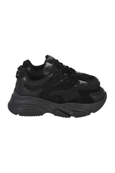 TENIS RUNNER CHUNKY BRILLOS NEGRO