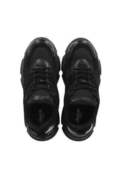 TENIS RUNNER CHUNKY BRILLOS NEGRO