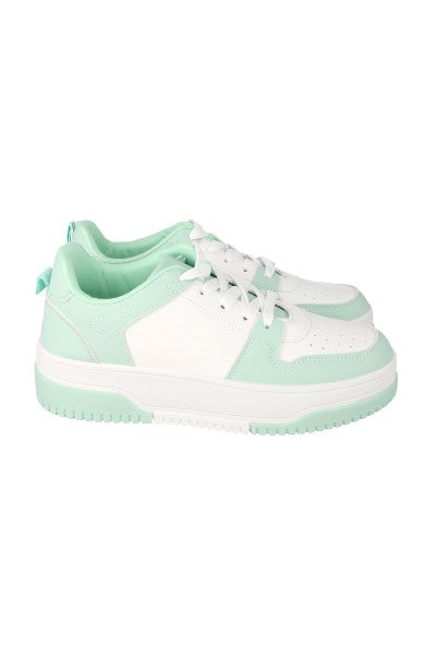 TENIS CASUAL CONTRASTES DE TONO MENTA