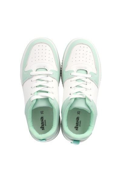 TENIS CASUAL CONTRASTES DE TONO MENTA