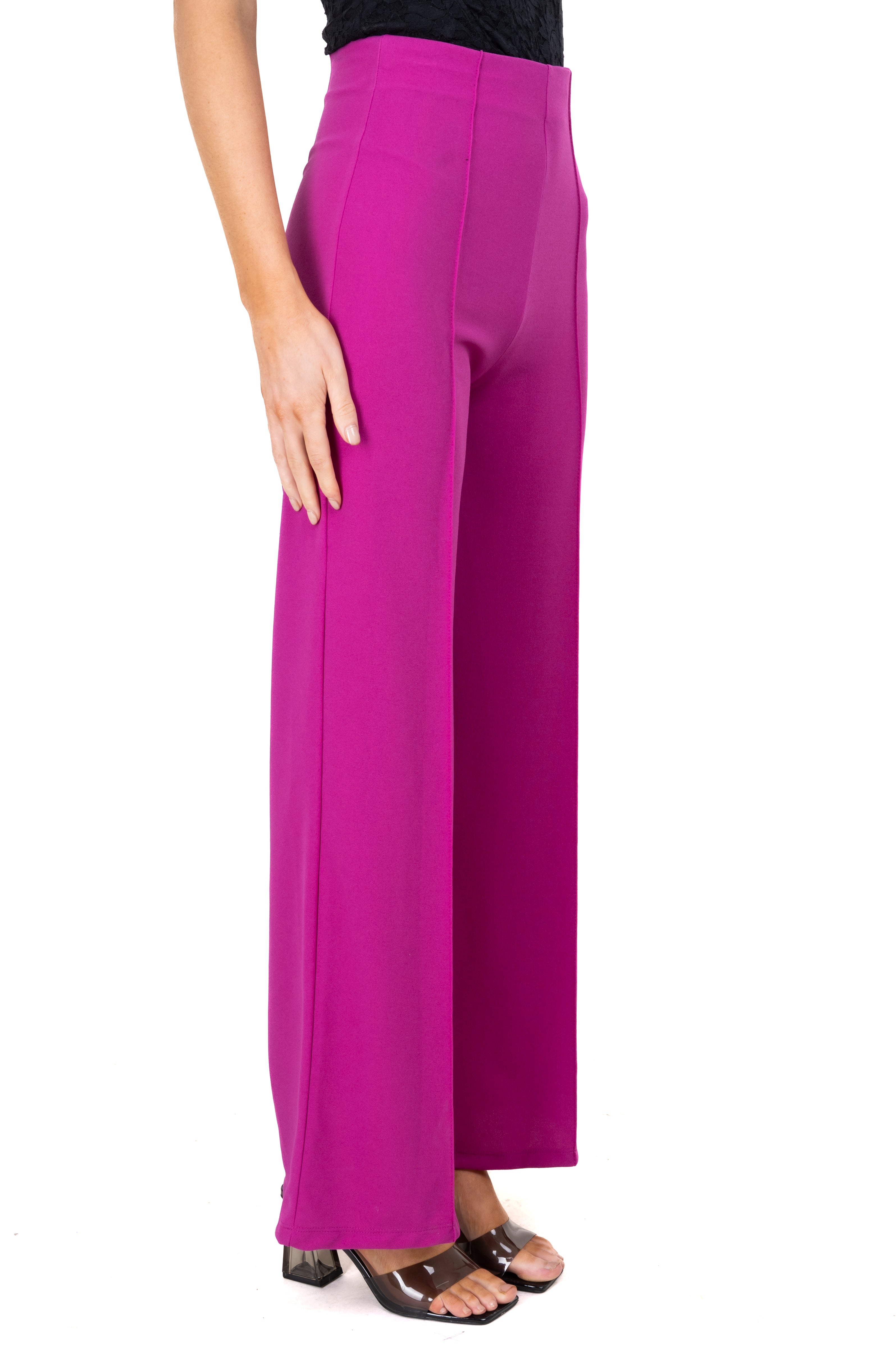 Pantalón wide leg costura frontal BUGAMBILIA