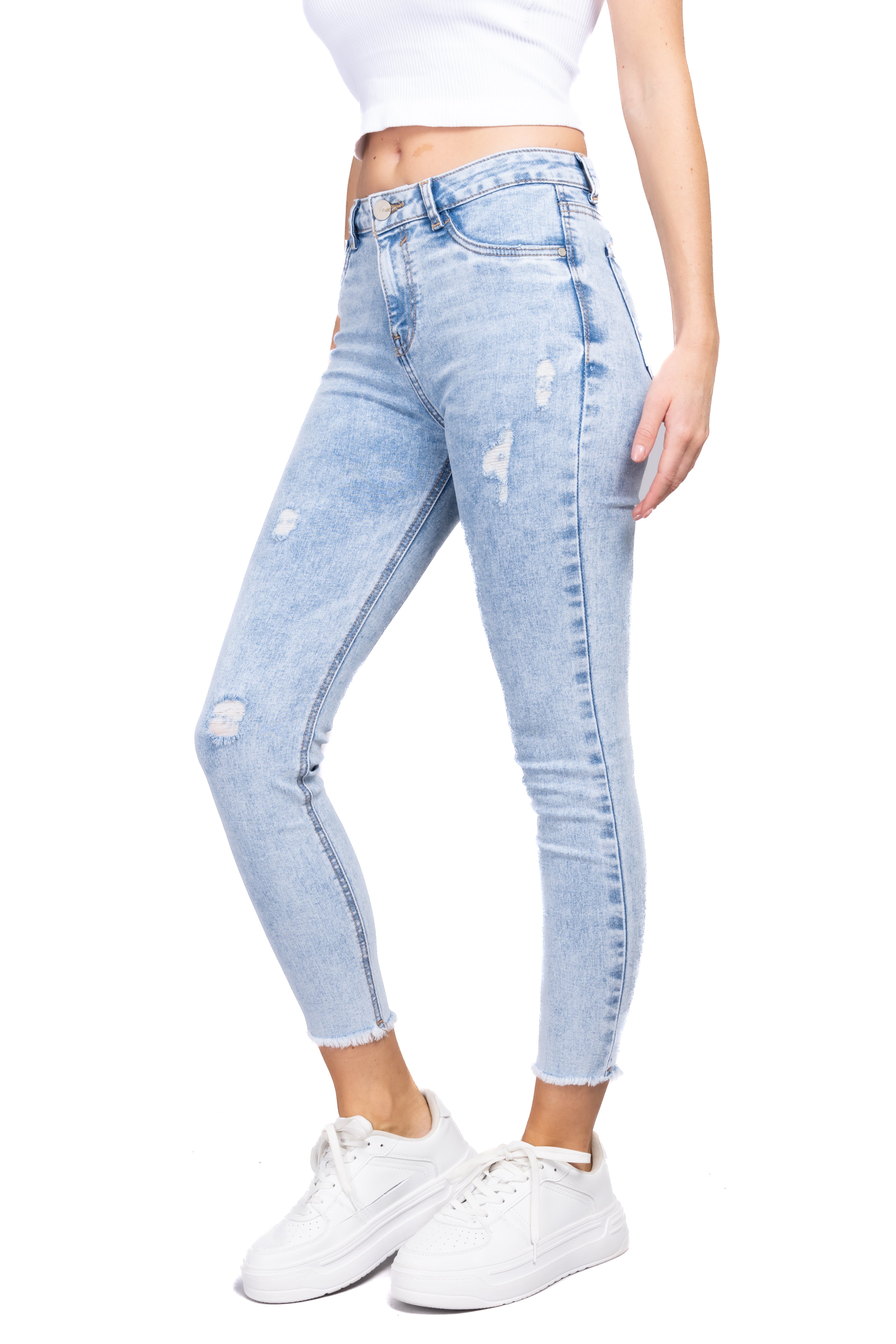 Jeans skinny con corte en tobillo ACID LIGHT