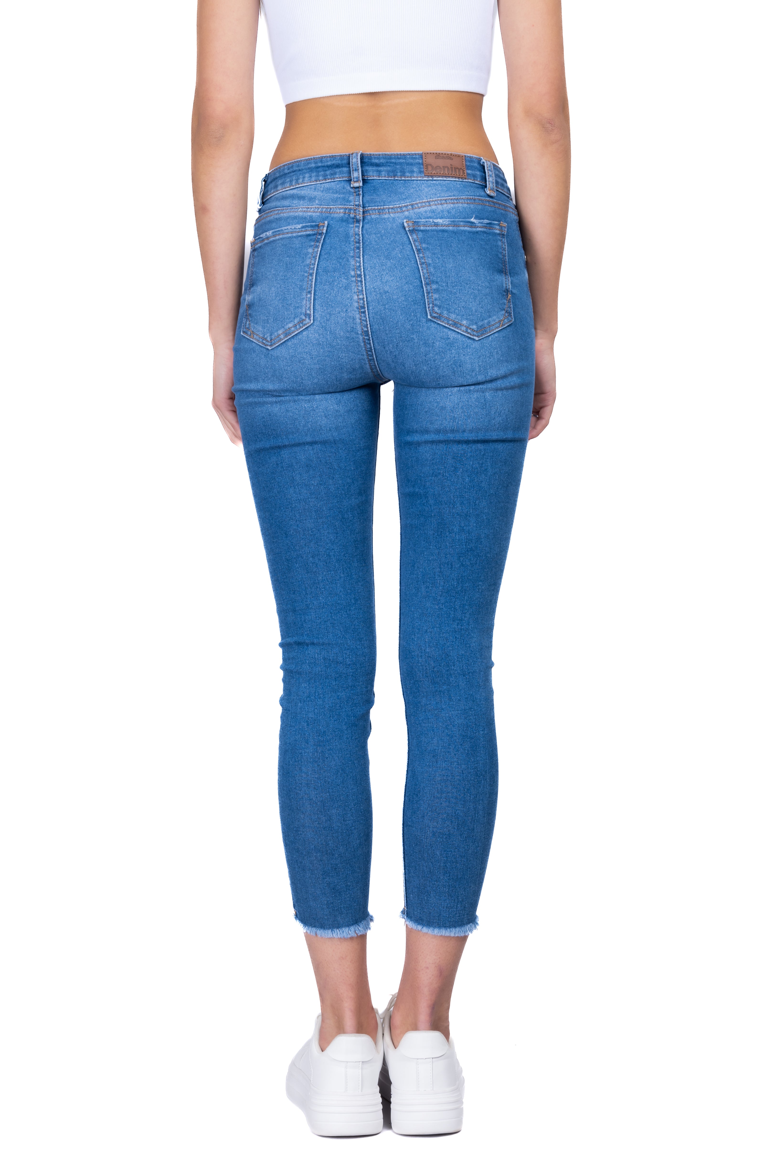 Jeans skinny con destrucción MEDIUM WASH