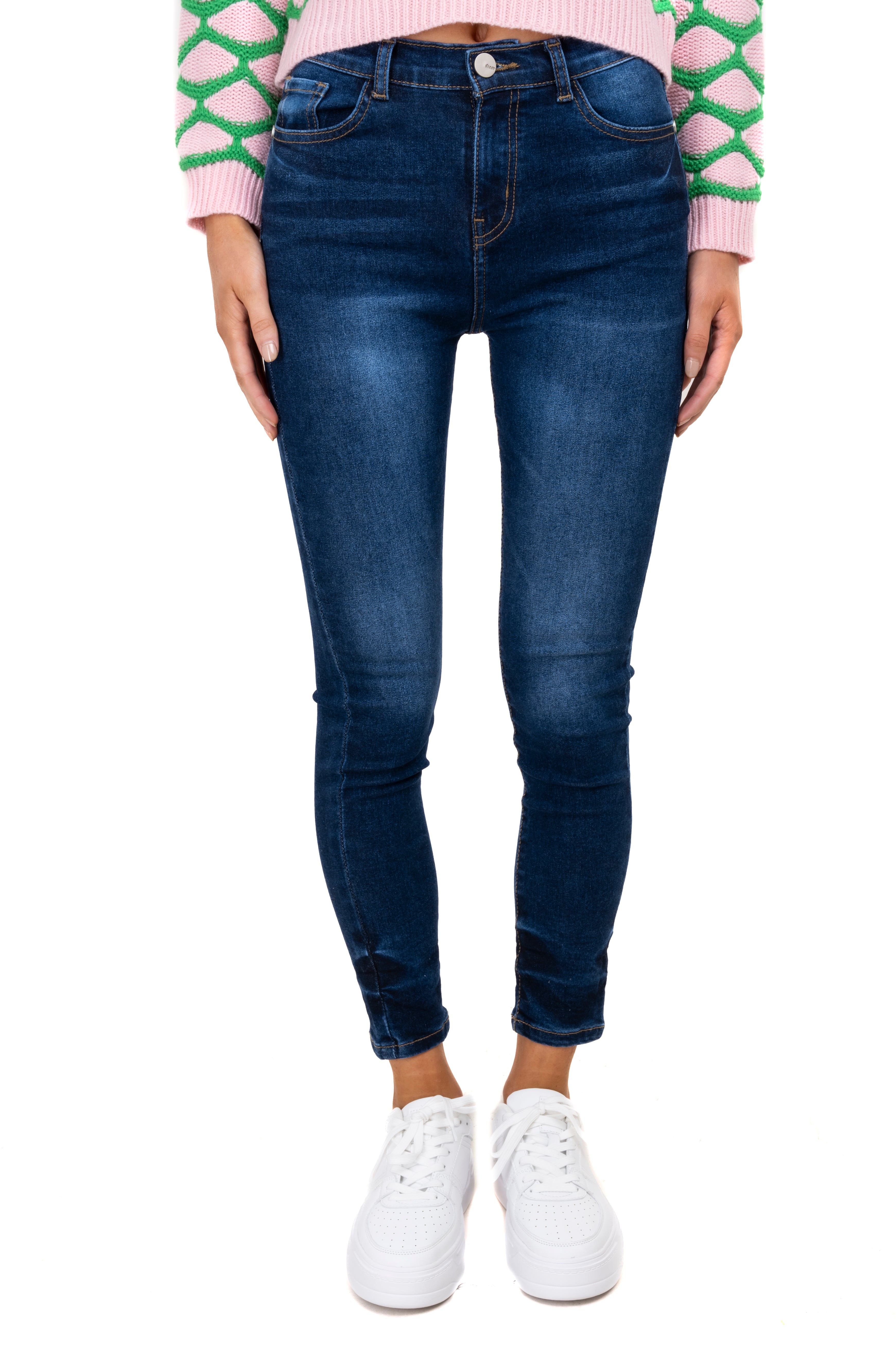 Skinny jeans in ankle detail Dark Wash