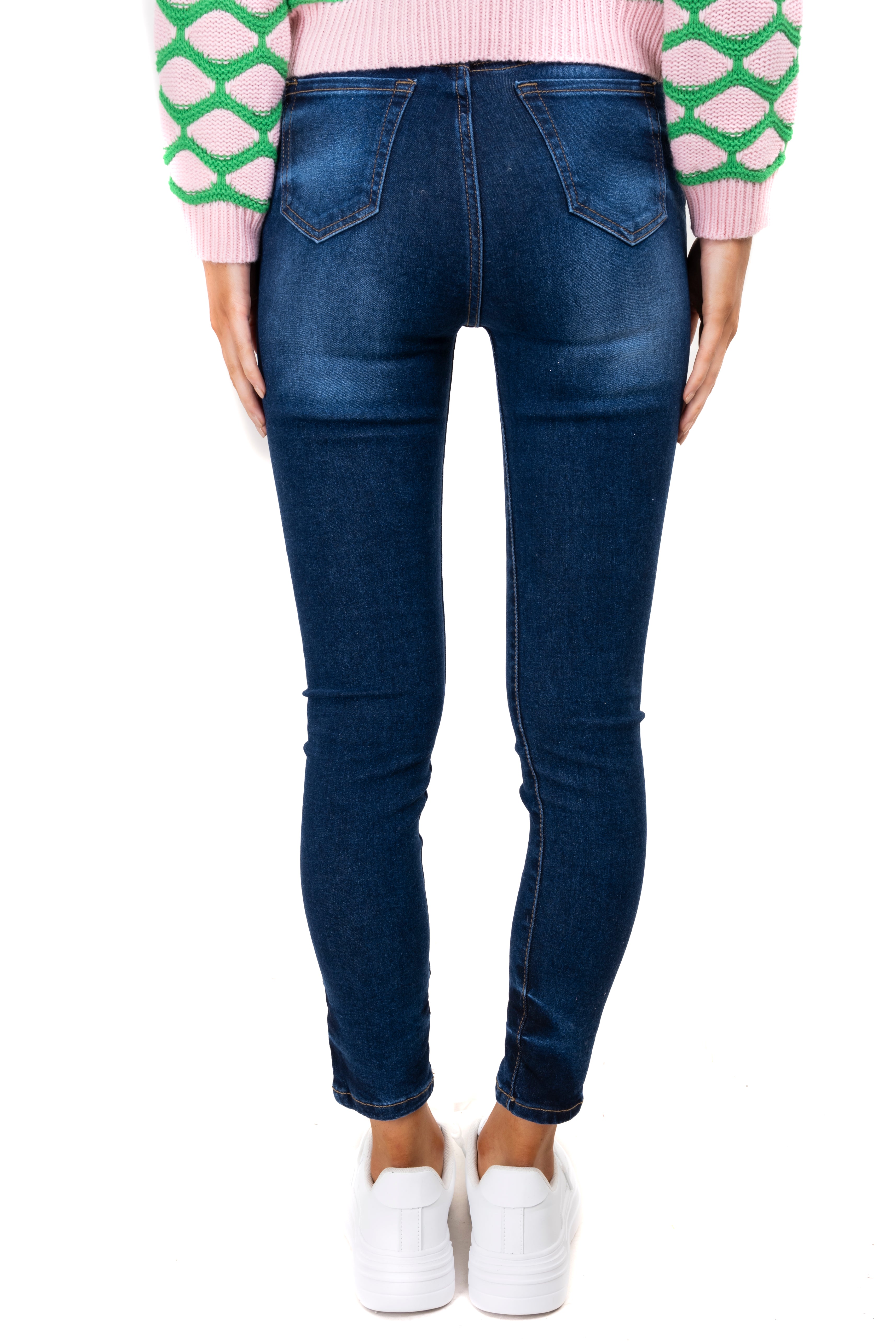 Skinny jeans in ankle detail Dark Wash