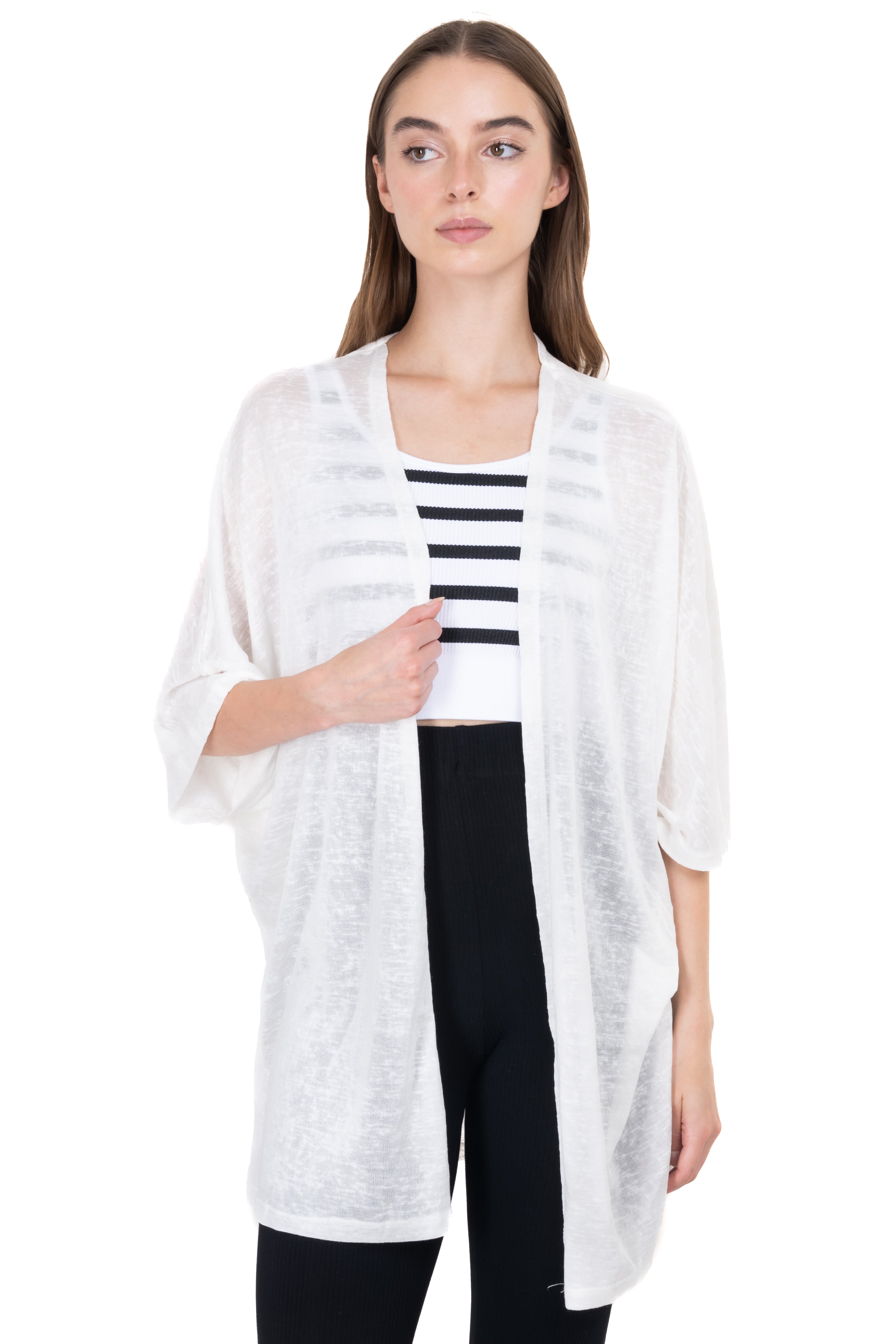 Light jaspeado cardigan BONE