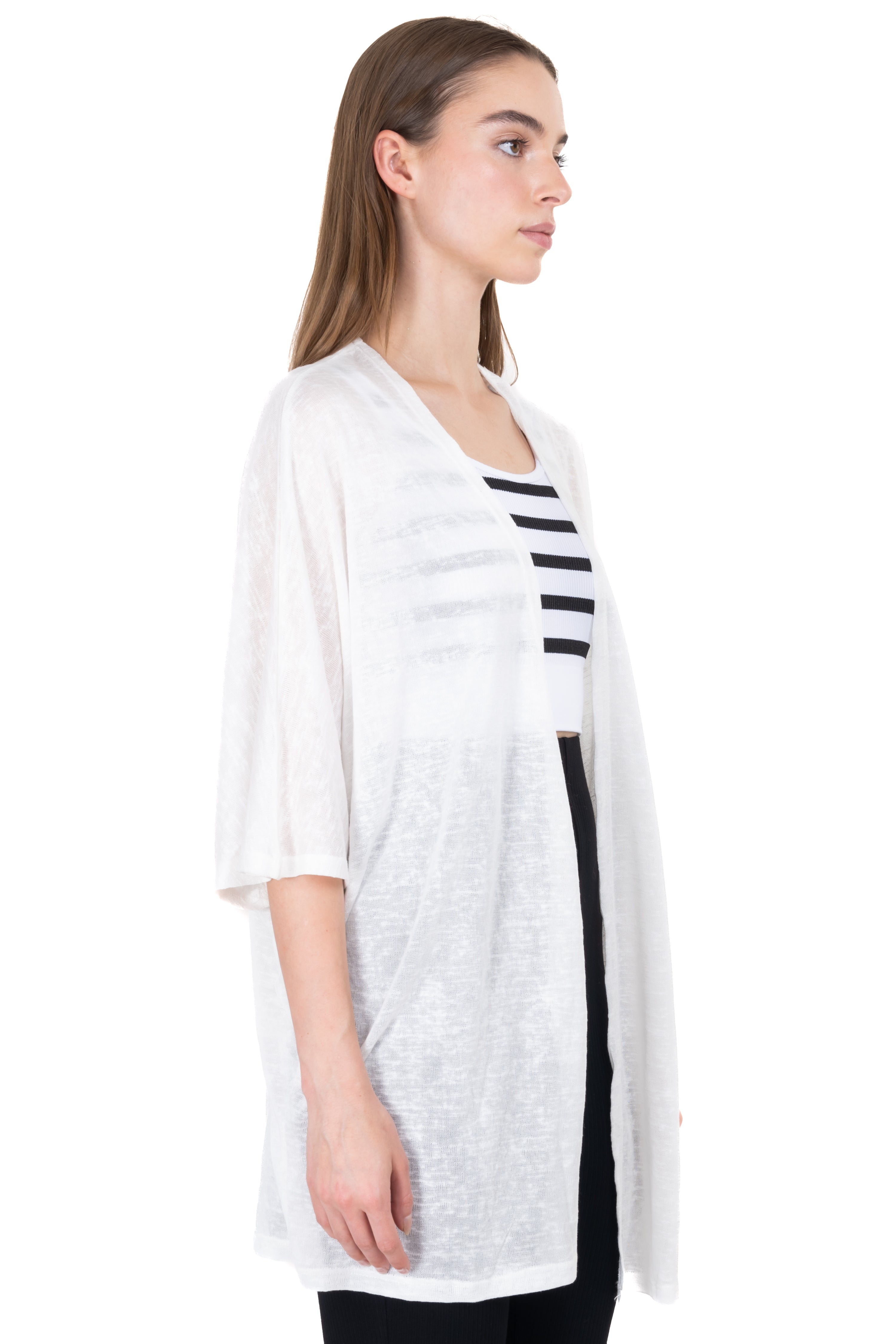 Light jaspeado cardigan BONE