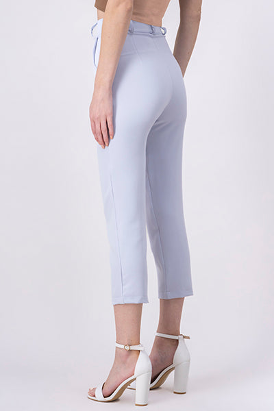 High waist pants bags Light gray