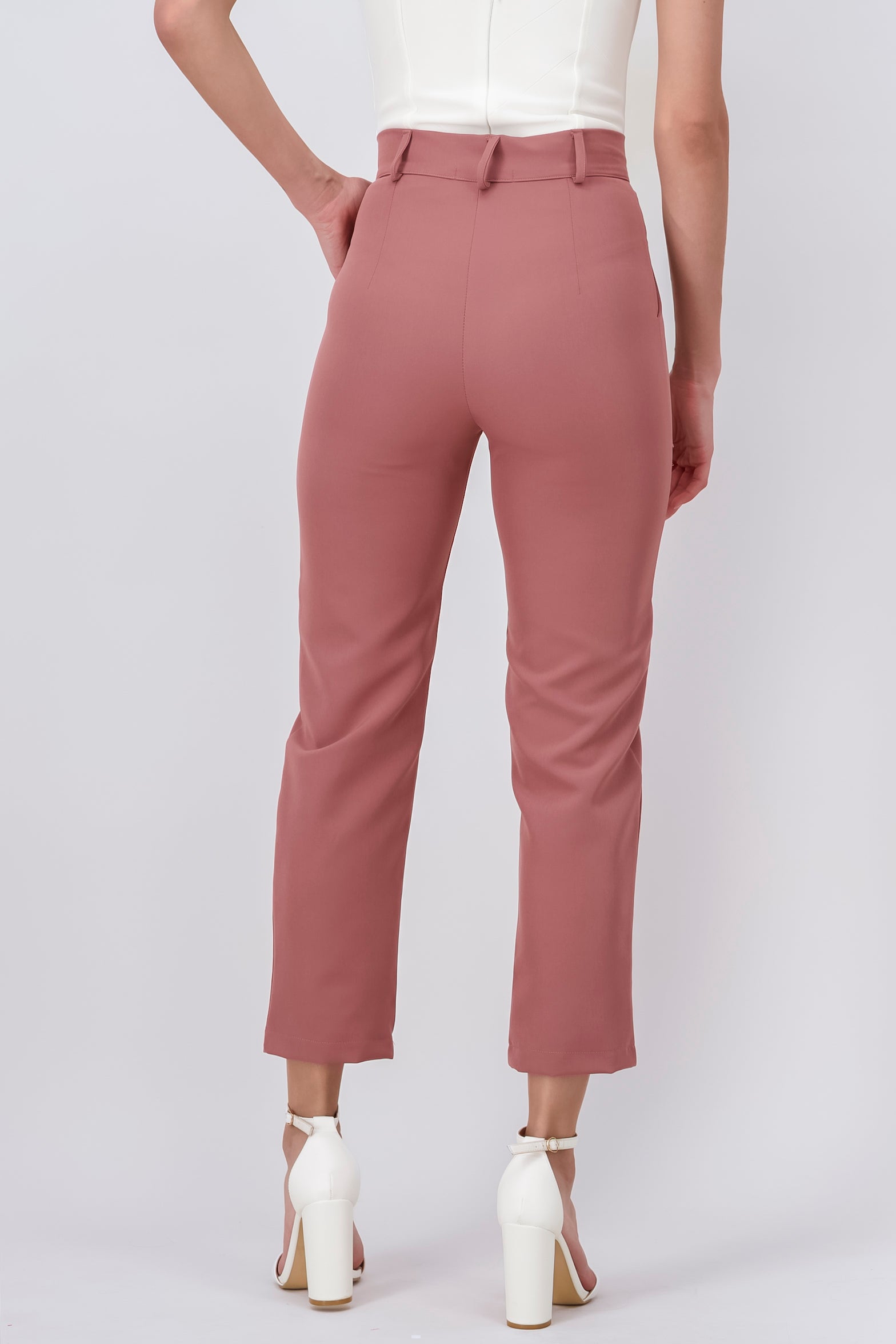 Pantalón Cintura Alta Bolsas BLUSH