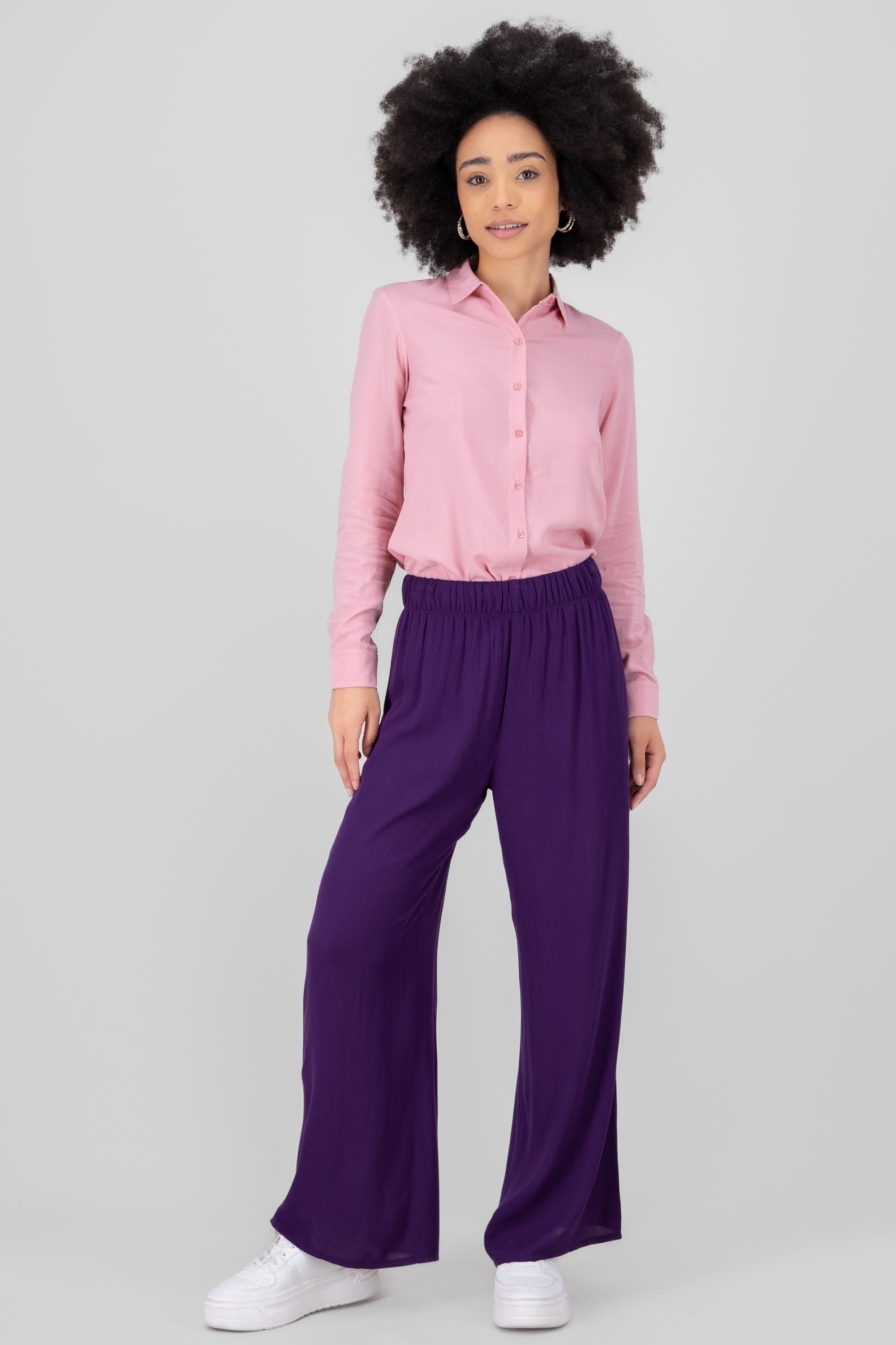 Pantalón Wide Leg Cintura Elástico UVA