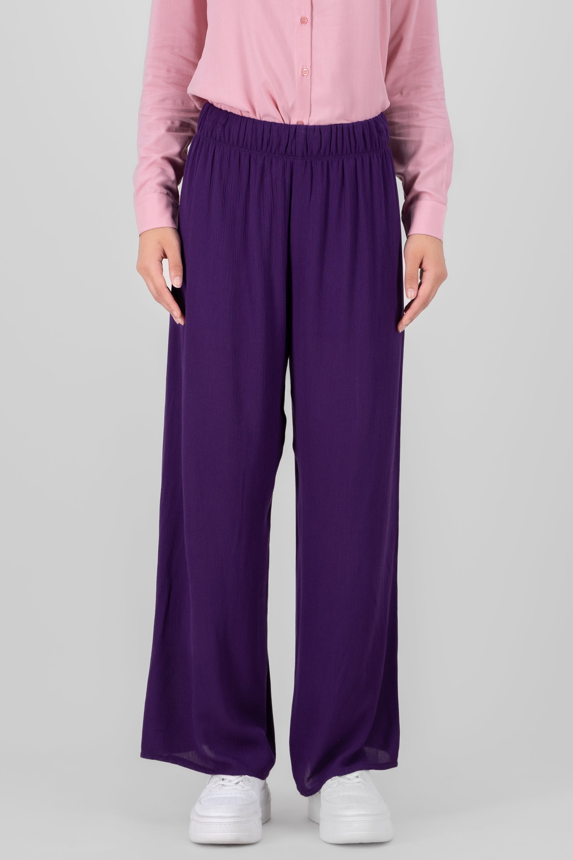 Pantalón Wide Leg Cintura Elástico UVA