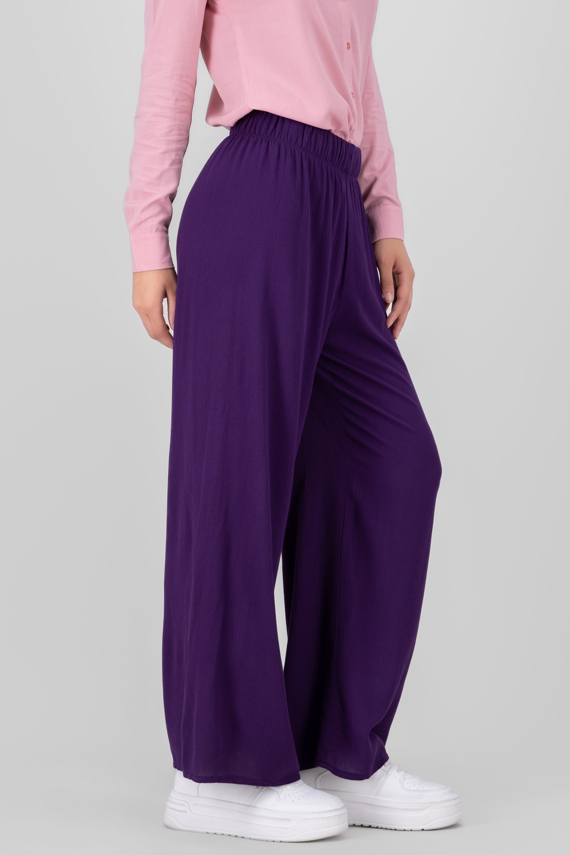 Pantalón Wide Leg Cintura Elástico UVA