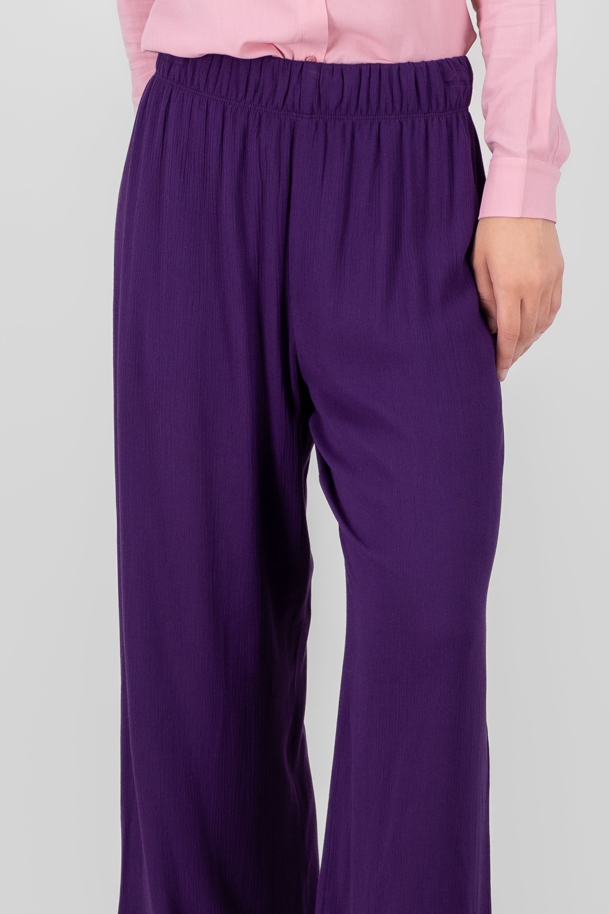 Pantalón Wide Leg Cintura Elástico UVA