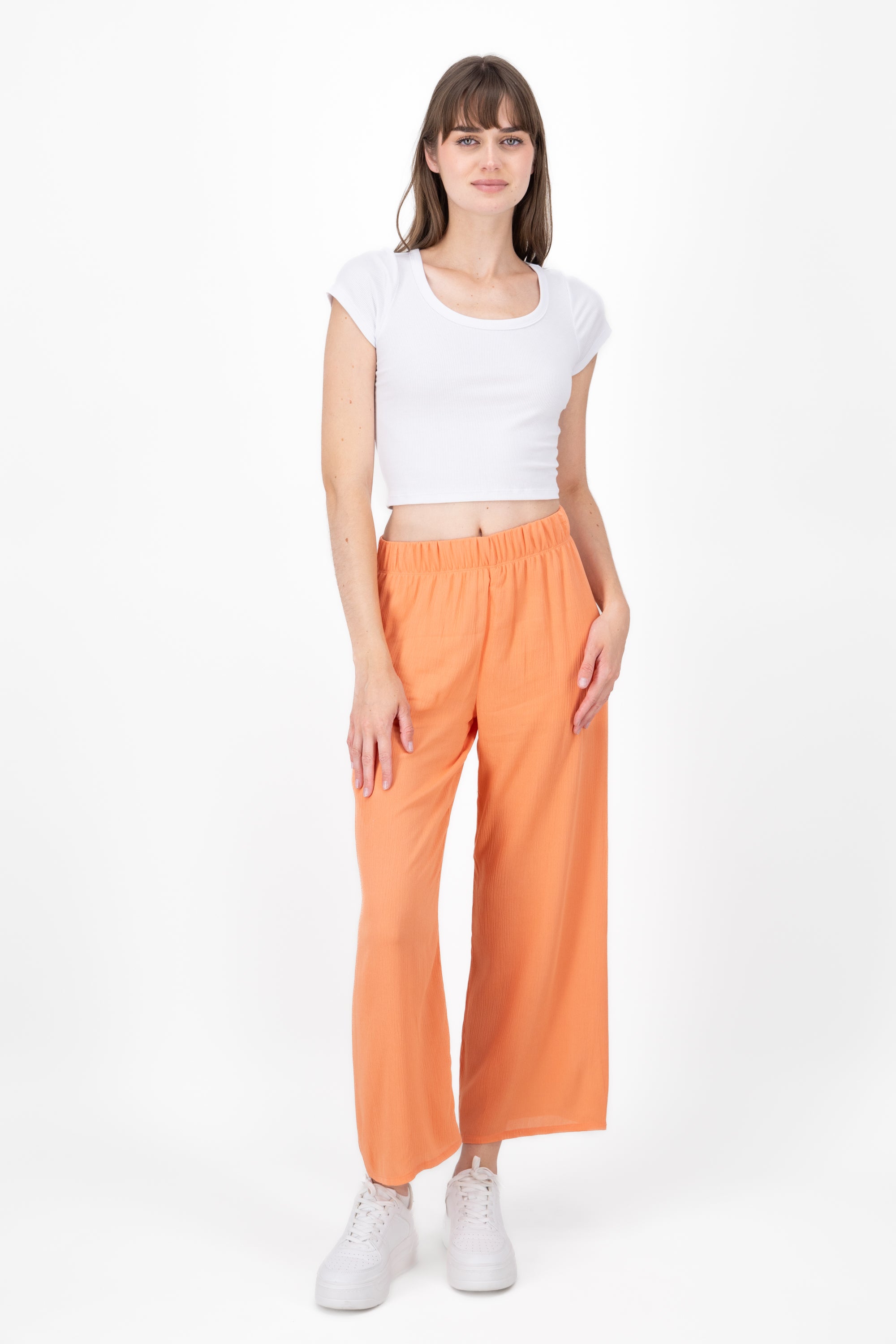 Pantalón Wide Leg Cintura Elástico CORAL