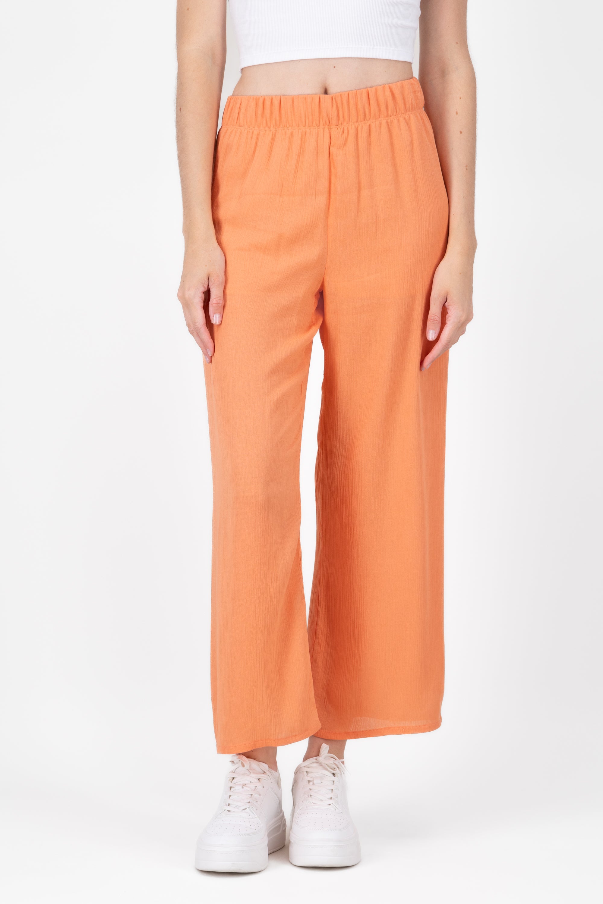 Pantalón Wide Leg Cintura Elástico CORAL