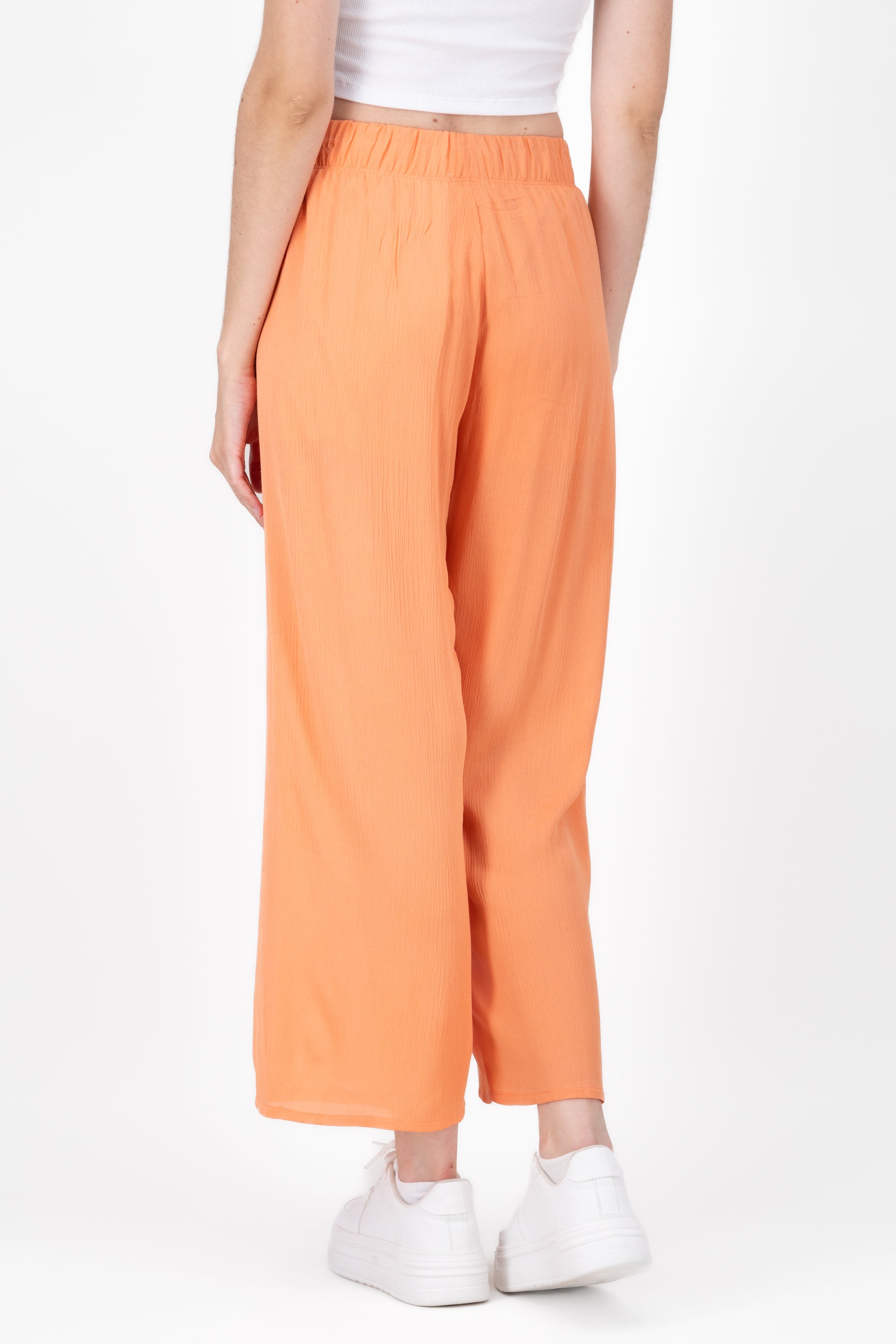 Pantalón Wide Leg Cintura Elástico CORAL