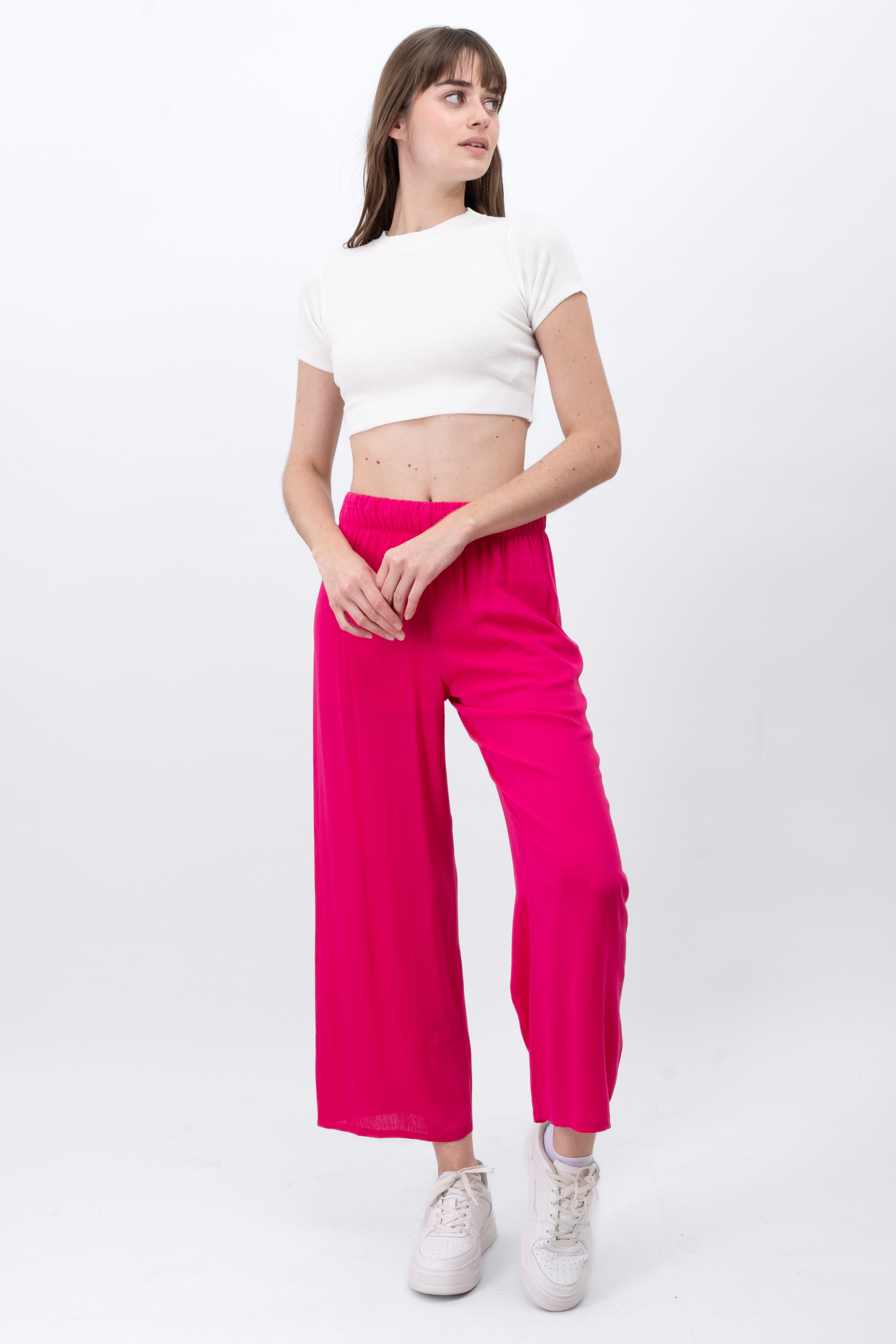 Pantalón Wide Leg Cintura Elástico FIUSHA