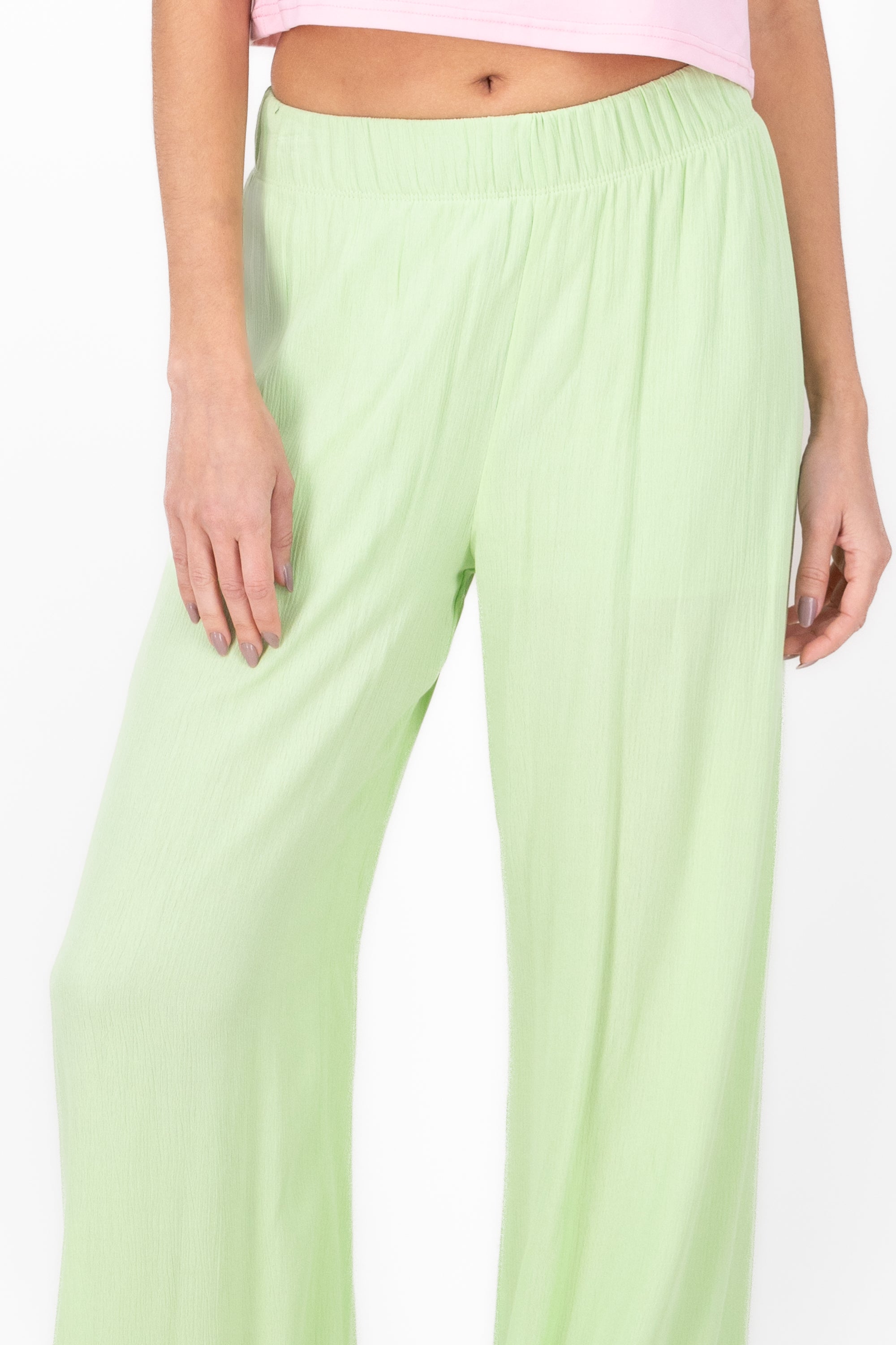 Pantalón Wide Leg Cintura Elástico MENTA