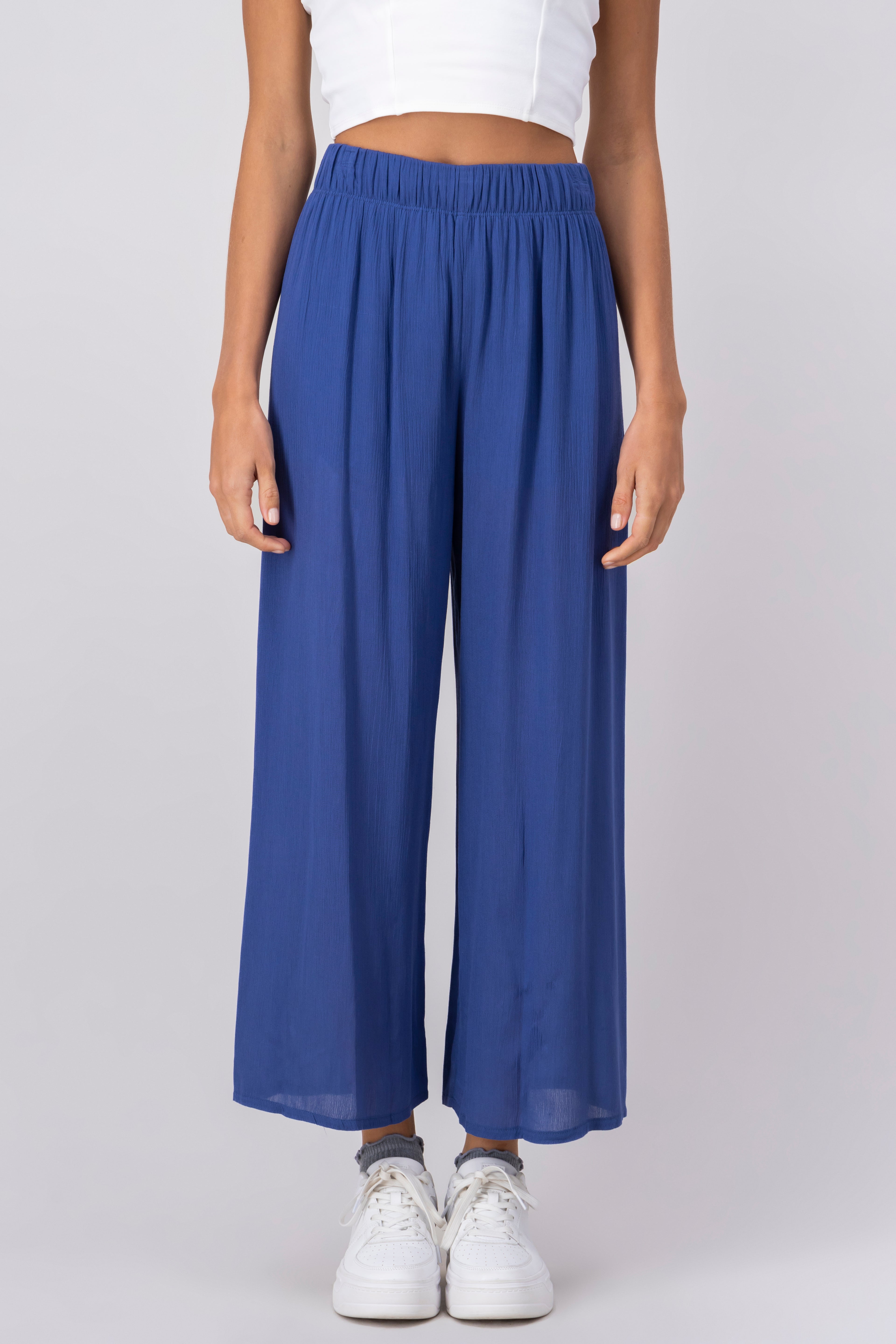 Pantalón Wide Leg Cintura Elástico INDIGO