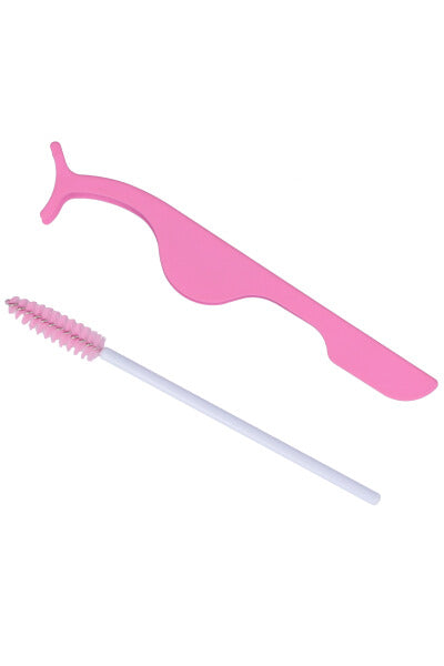 Set cepillo cejas pinza ROSA