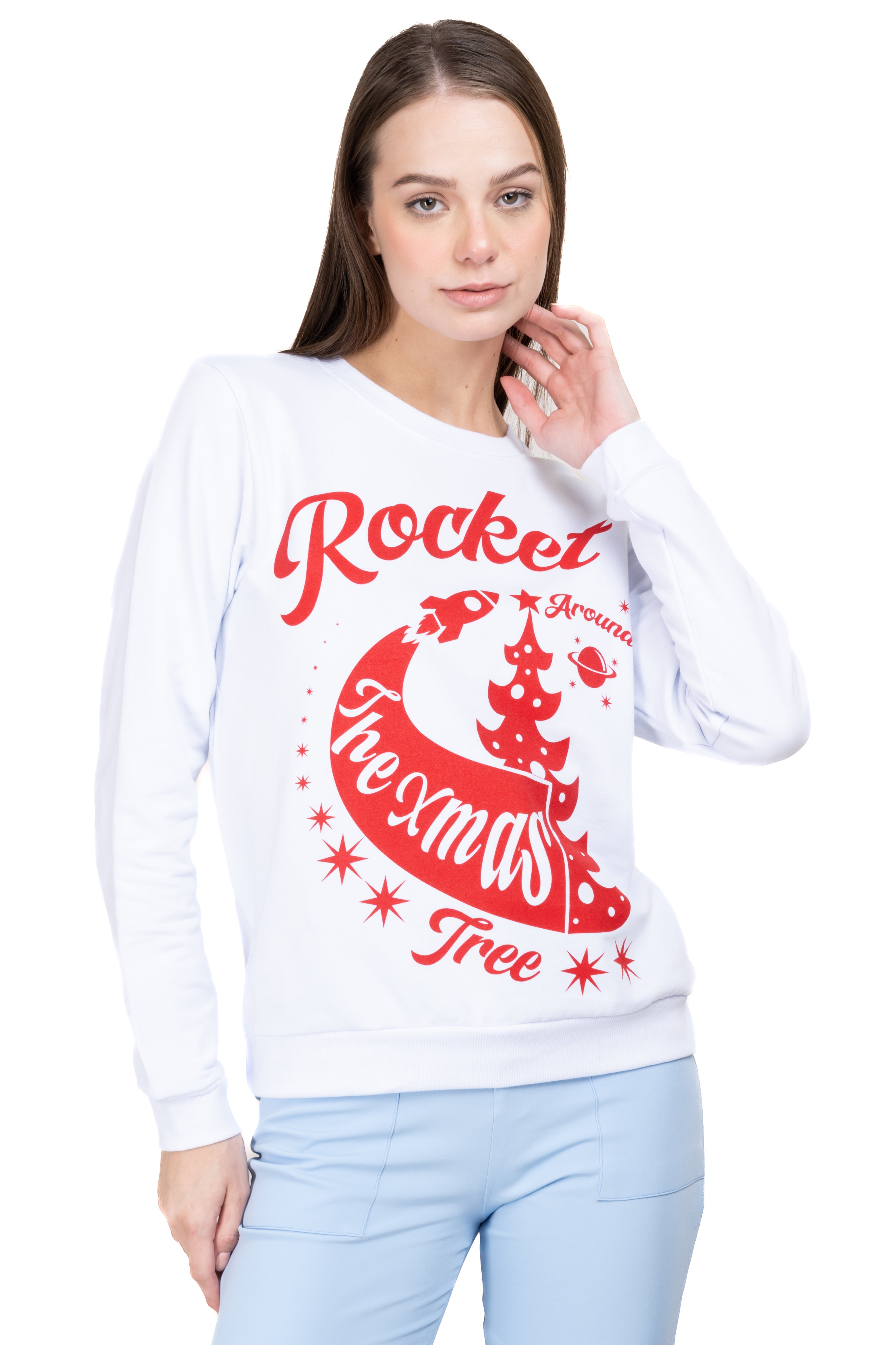 Sudadera Rocket Christmas BLANCO COMBO