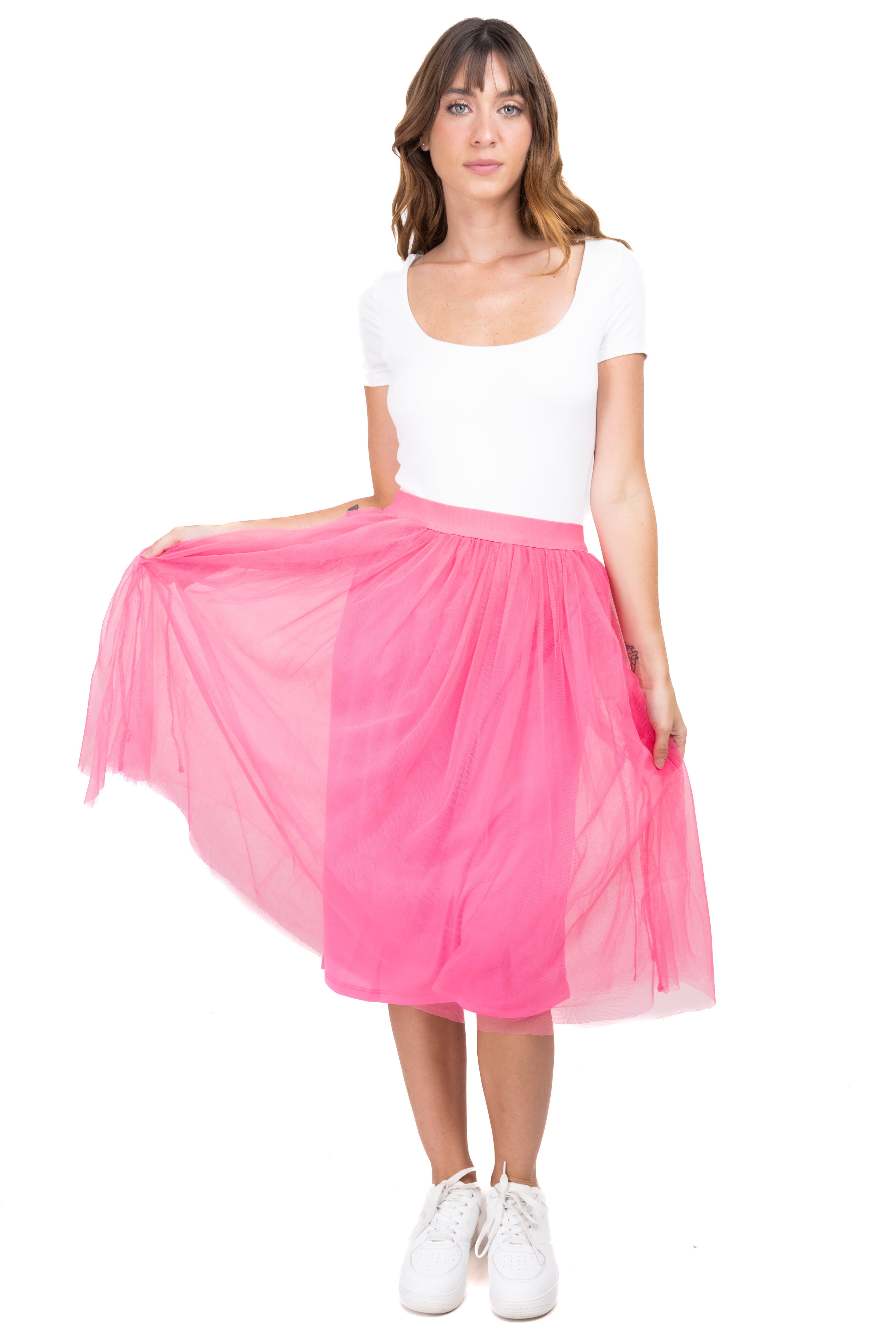 Midi skirt with smooth volume Fiusha